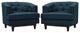 Modern Azure Coast Armchairs Set of 2