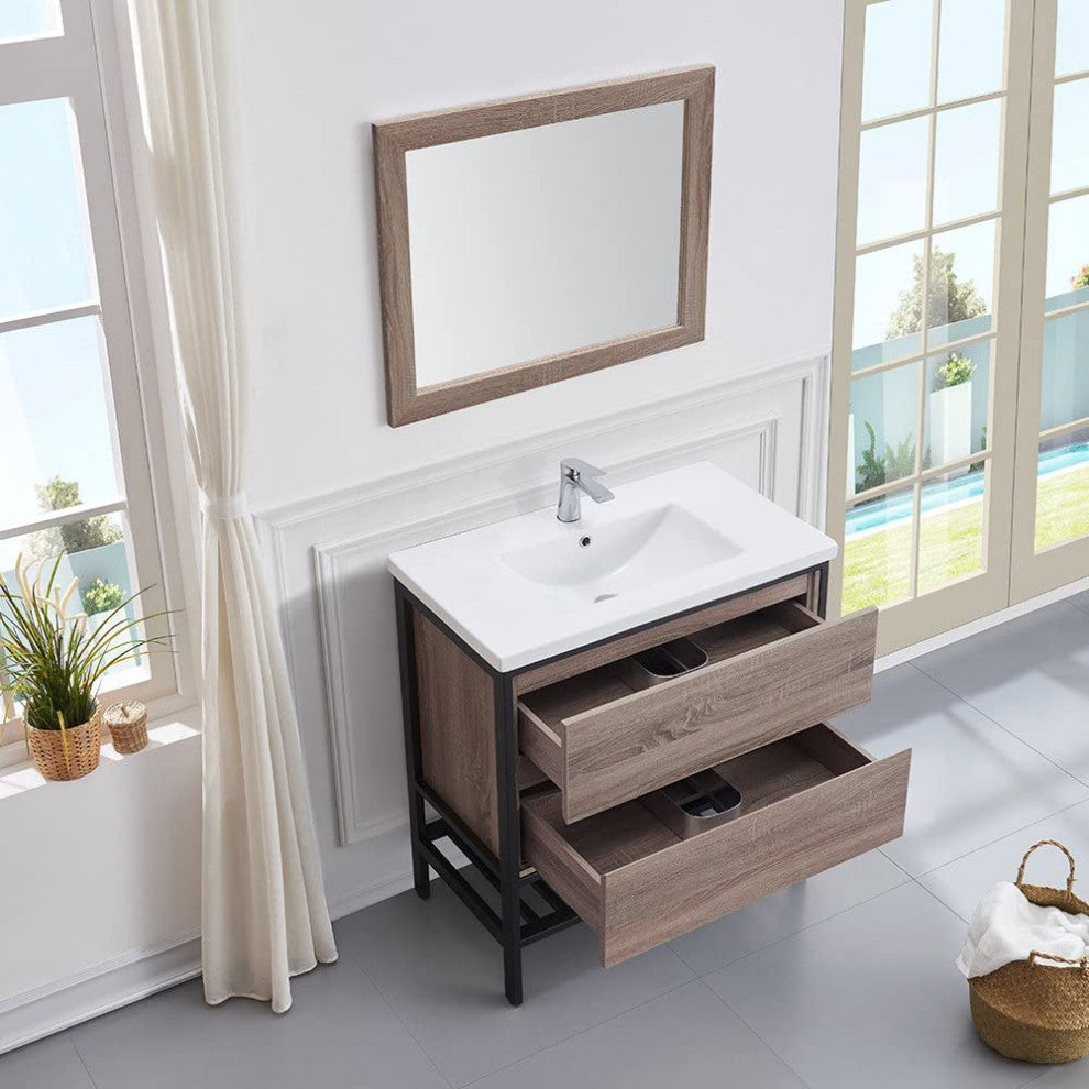Memphis Single Vanity, Taupe, 32"