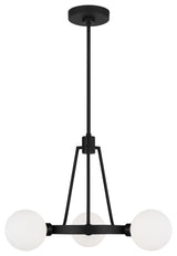 Clybourn Three Light Chandelier, Midnight Black