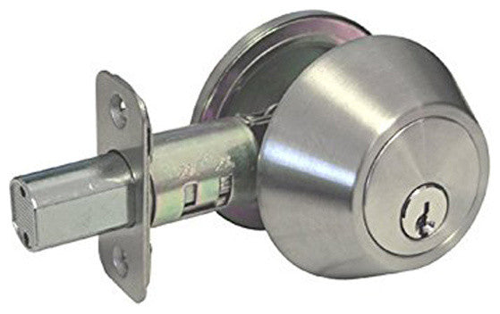 Oval Door Knob, Satin Nickel, Deadbolt