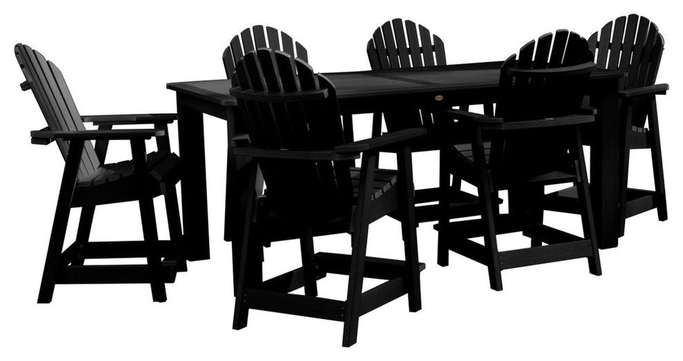Hamilton 7-Piece Rectangle Counter-Height Dining Set, Black