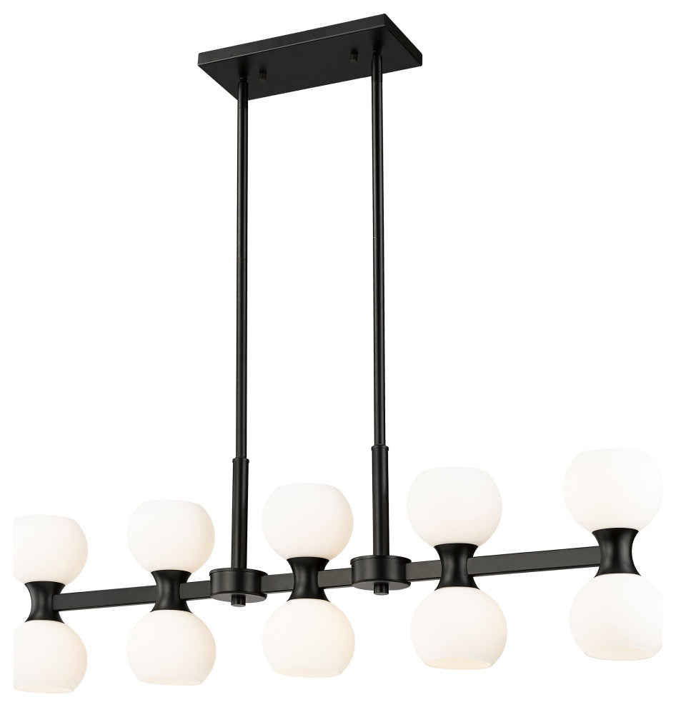 Z-LITE 10-Light Island, Matte Black