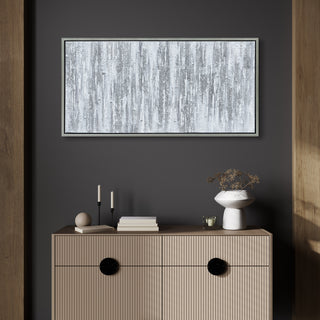 Silver Abstract Textured Metallic Hand Painted Wall Art by Martin Edwards