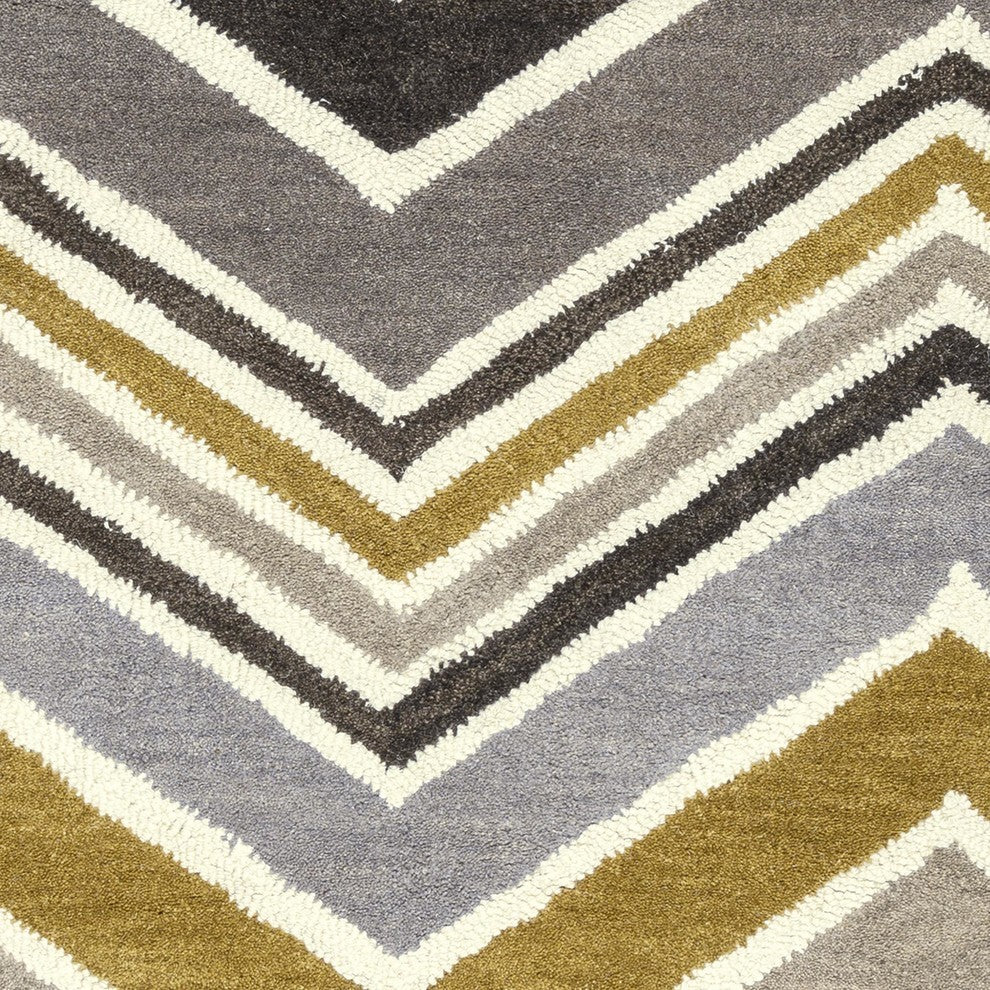Rizzy Home Rockport RP8827 Multi-Colored Chevron Area Rug, Rectangular 5'x8'
