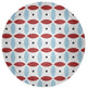 Geometric Spring Chenille Rug, Ligonberry Red, 5' Round