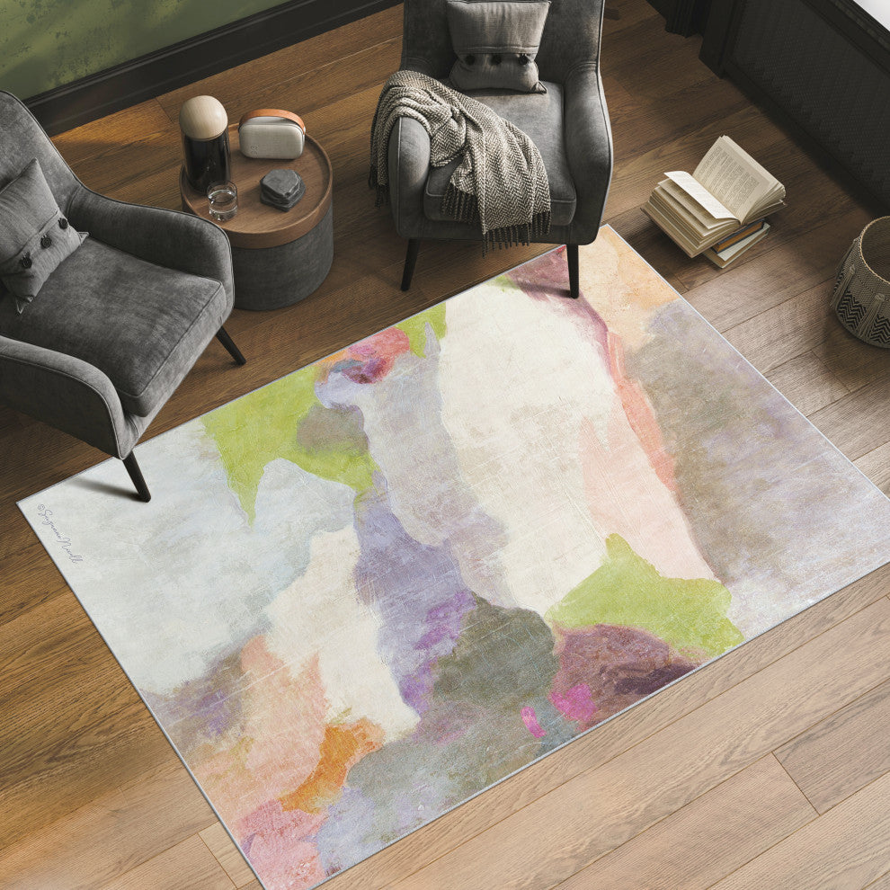 Abstract III Abstract Art Area Rug, 5'x7.5'