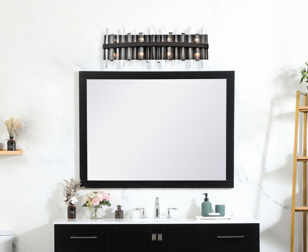 Modern Black 8-Light Bath Sconces