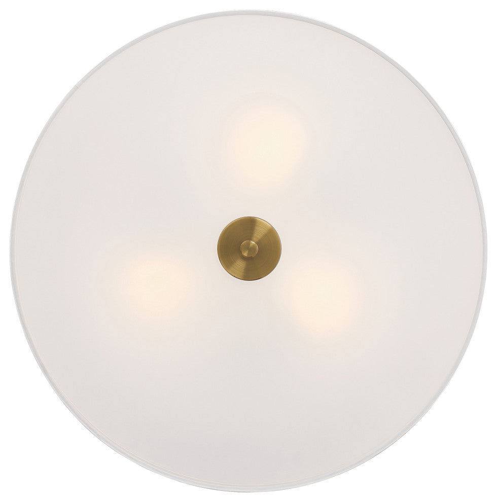 Access Lighting 64063LEDDLP/WH Mid Town 3 Light 18"W LED Flush - Brushed Steel