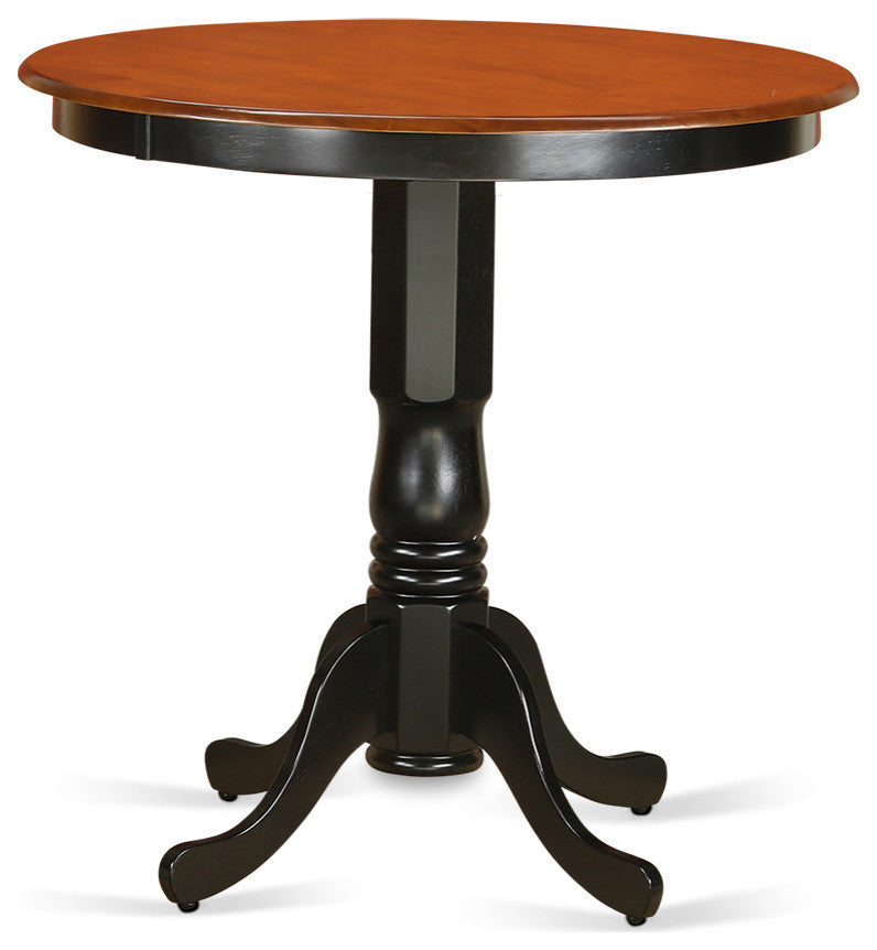 Counter Height Table, Black And Cherry