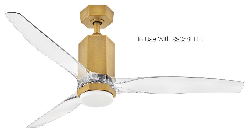 Hinkley Facet LED Ceiling Fan, Heritage Brass, 52"