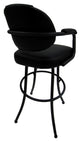M-70 Swivel Bar Stool Metal Frame Counter 26", 30" Extra Tall 34", Black on Black, 30"