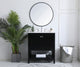 Tobias 30" Single Bathroom Vanity, Black With Backsplash