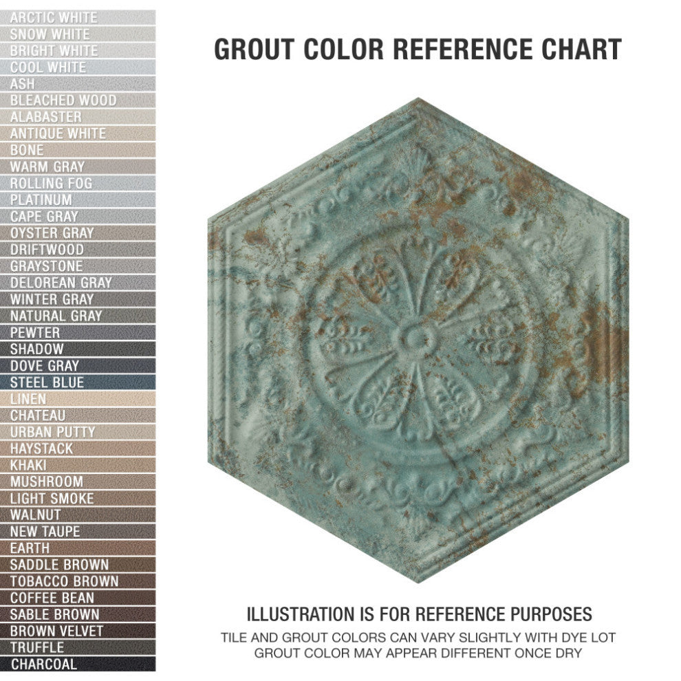 Zinc Hex Green Decor Porcelain Floor and Wall Tile