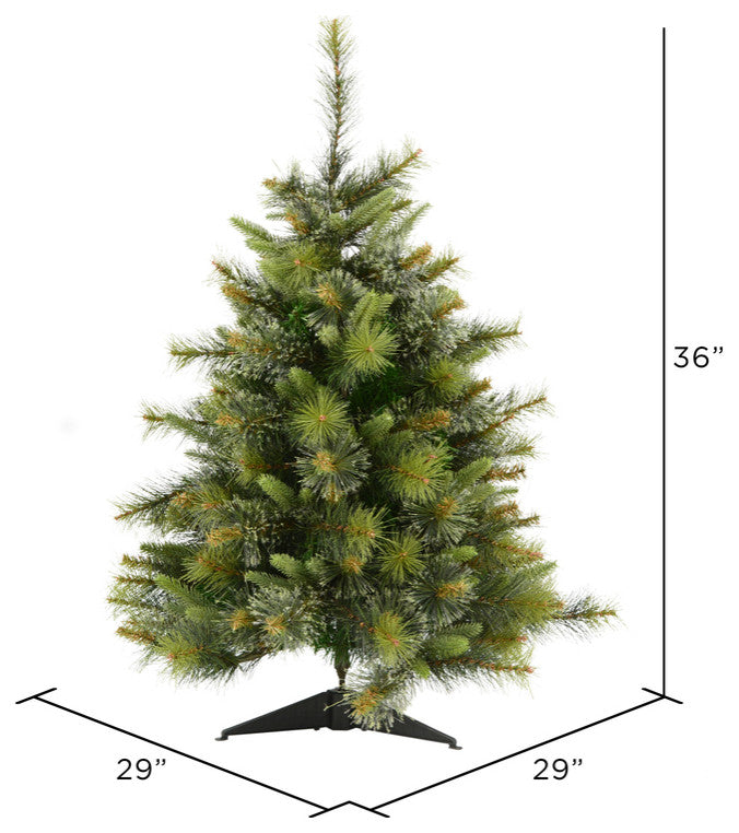 Vickerman A118230 3' Cashmere Pine Artificial Christmas Tree, Unlit