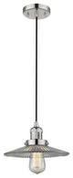 1-Light Dimmable LED Halophane 10" Mini Pendant, Polished Nickel