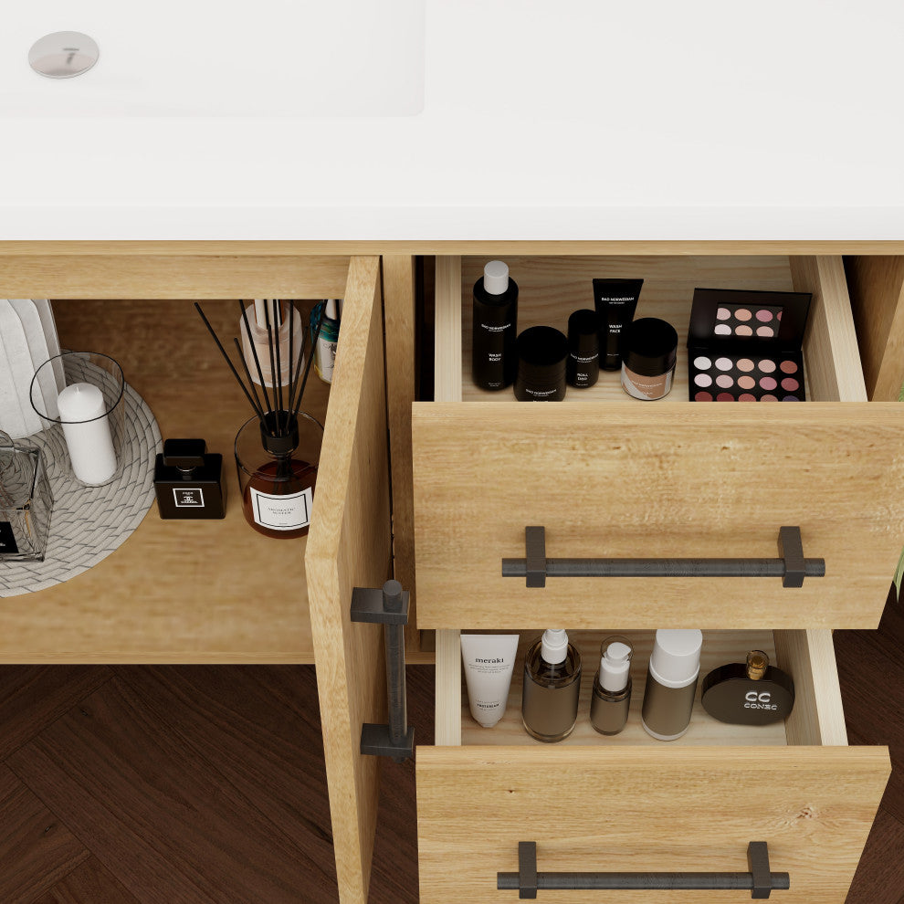 Victoria 48" Solid Wood Bath Vanity, Oak