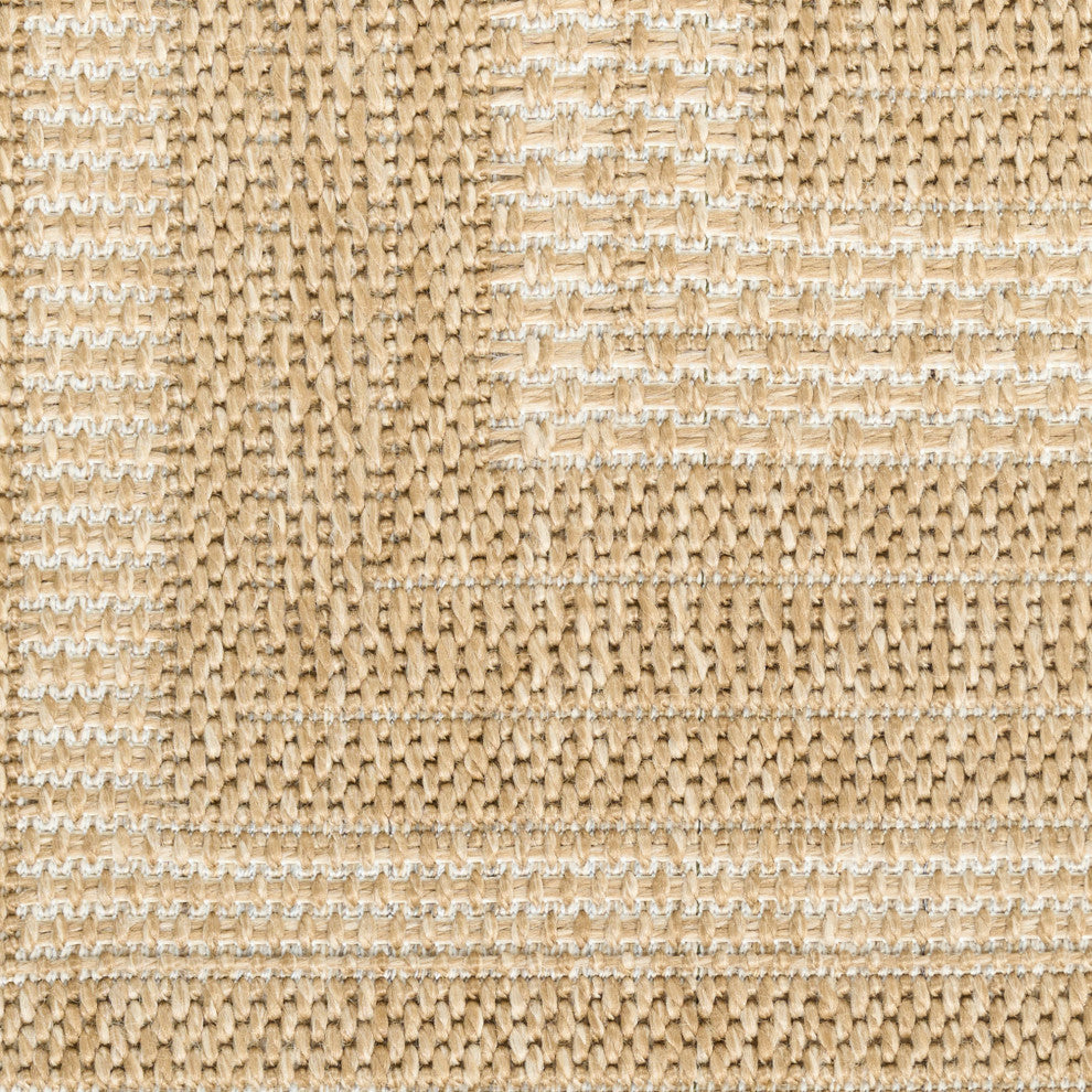 Nourison Tulum 6' x 9' Taupe Ivory Outdoor Rug