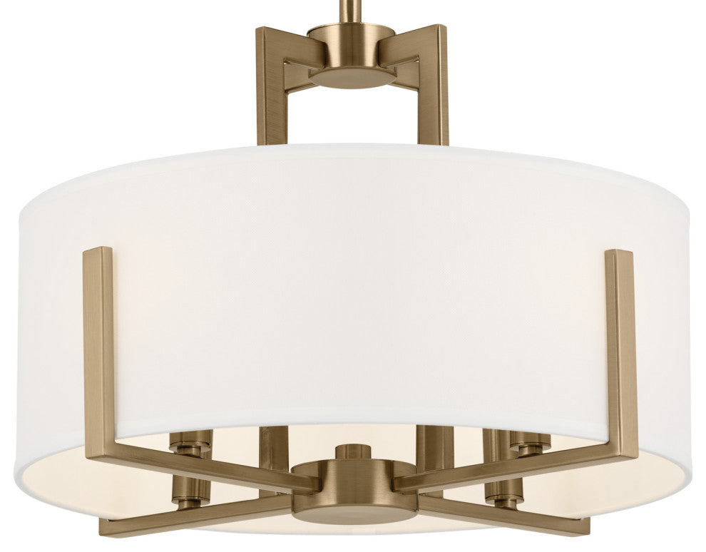 Malen 4 Light Semi Flush Light, Champagne Bronze