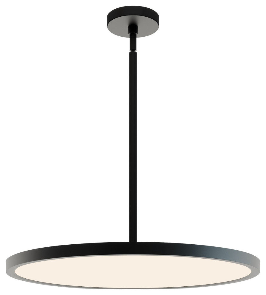 Edge 24" Round Pendant, Black, 40w 3600lm