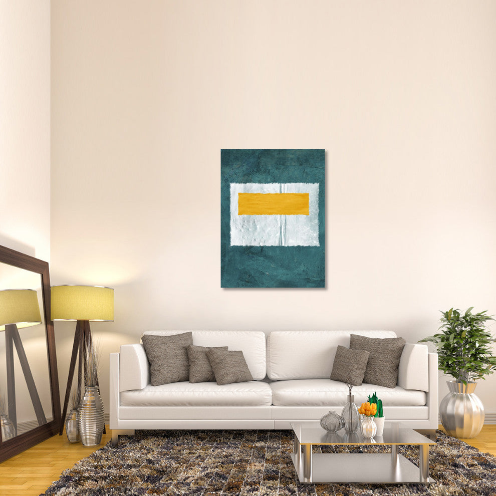 "Green And Yellow Abstract Theme 4" Fine Art Print