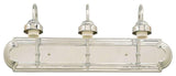 Forte Lighting 3 Light Bath Bracket Backplate in Chrome