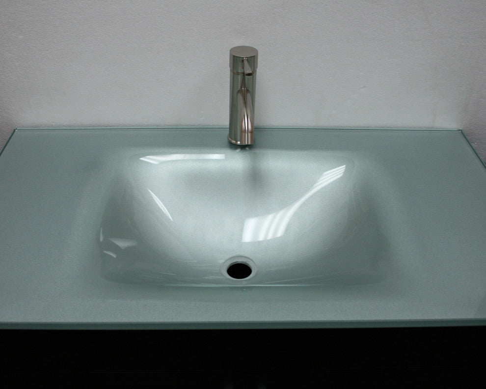 46" Contemporary Style Single Sink Bathroom Vanity Model 2422-W
