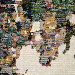 Elements Abstract Impressions Ivory/ Green Area Rug, 2'3"x8'
