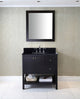 Winterfell 36" Single Bathroom Vanity Set Espresso, Granite Countertop