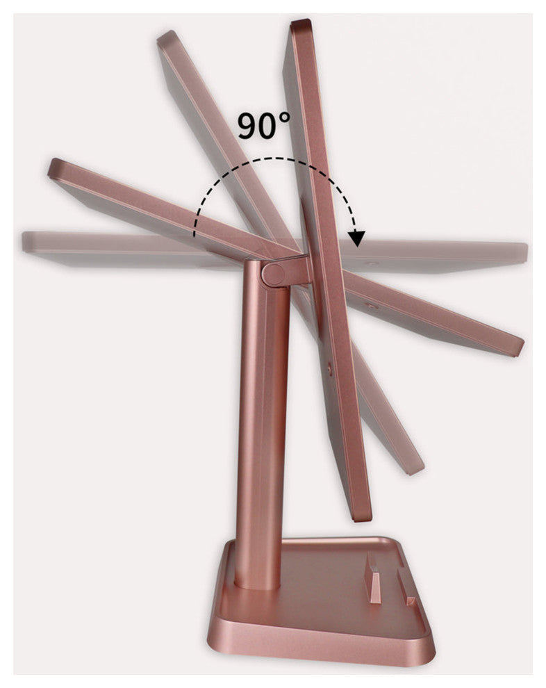 Charmed Arch Tri Tone LED Makeup Mirror with Phone Holder, Rose Gold