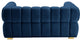 Gwen Velvet Upholstered Chair, Navy, Loveseat