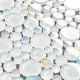 12"x12" Glass Mosaic Tile, Bubble Collection, Mist, Mixed Rounds, Sample