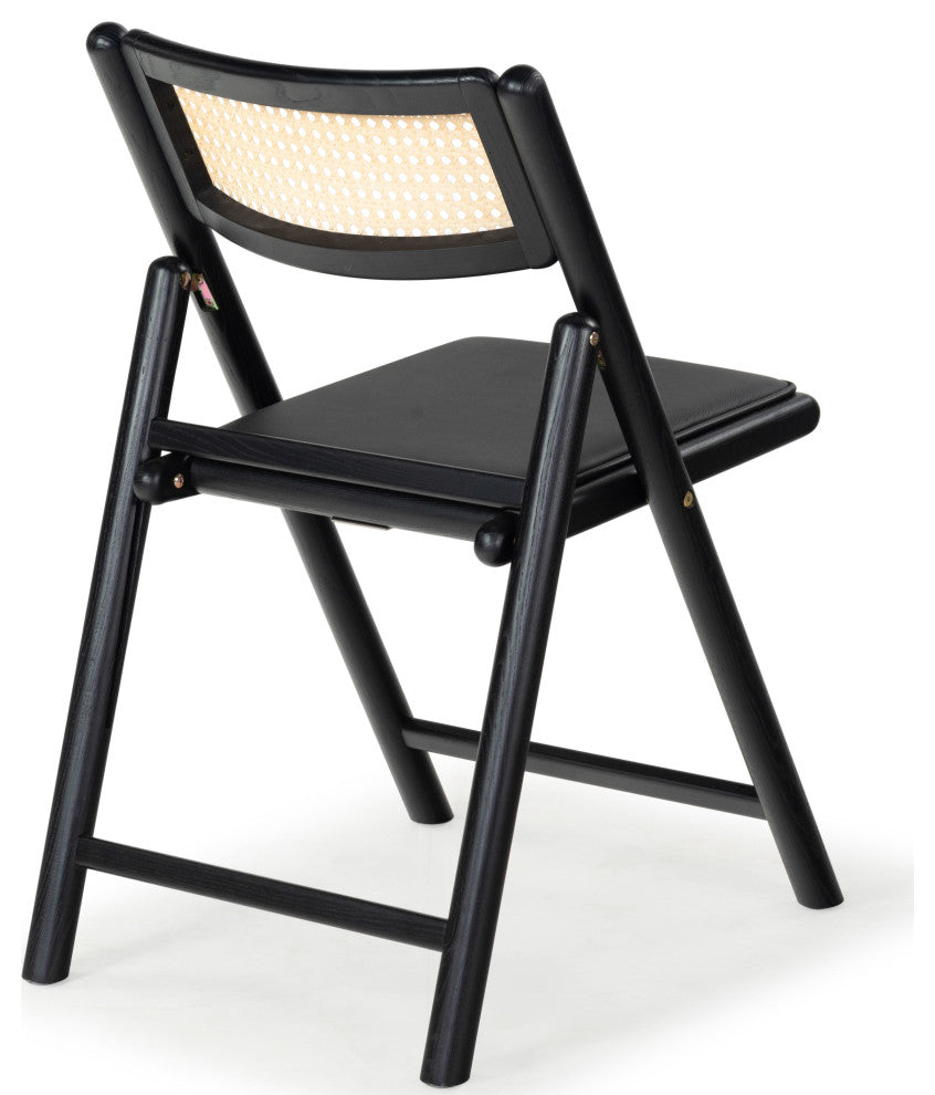 Safavieh Couture Shaylie Folding Dining Chair, Black
