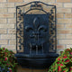 Sunnydaze French Lily Electric Outdoor Wall Water Fountain, Lead Finish