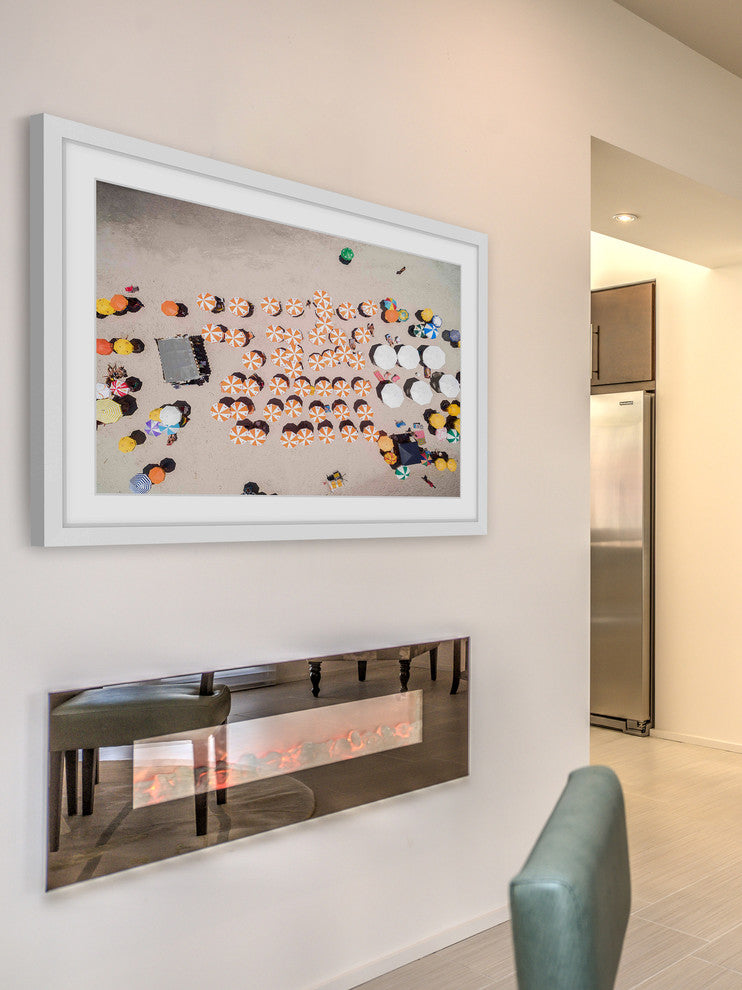 "Multicolored Umbrellas" Framed Painting Print