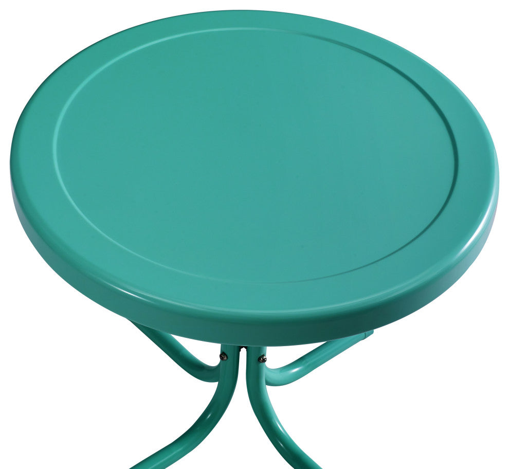 Griffith 3-Piece Outdoor Rocking Chair Set, Turquoise Gloss