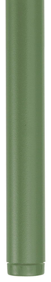 LeisureMod Devon Modern Outdoor Stackable Aluminum Dining Chair, Set of 2, Khaki Green