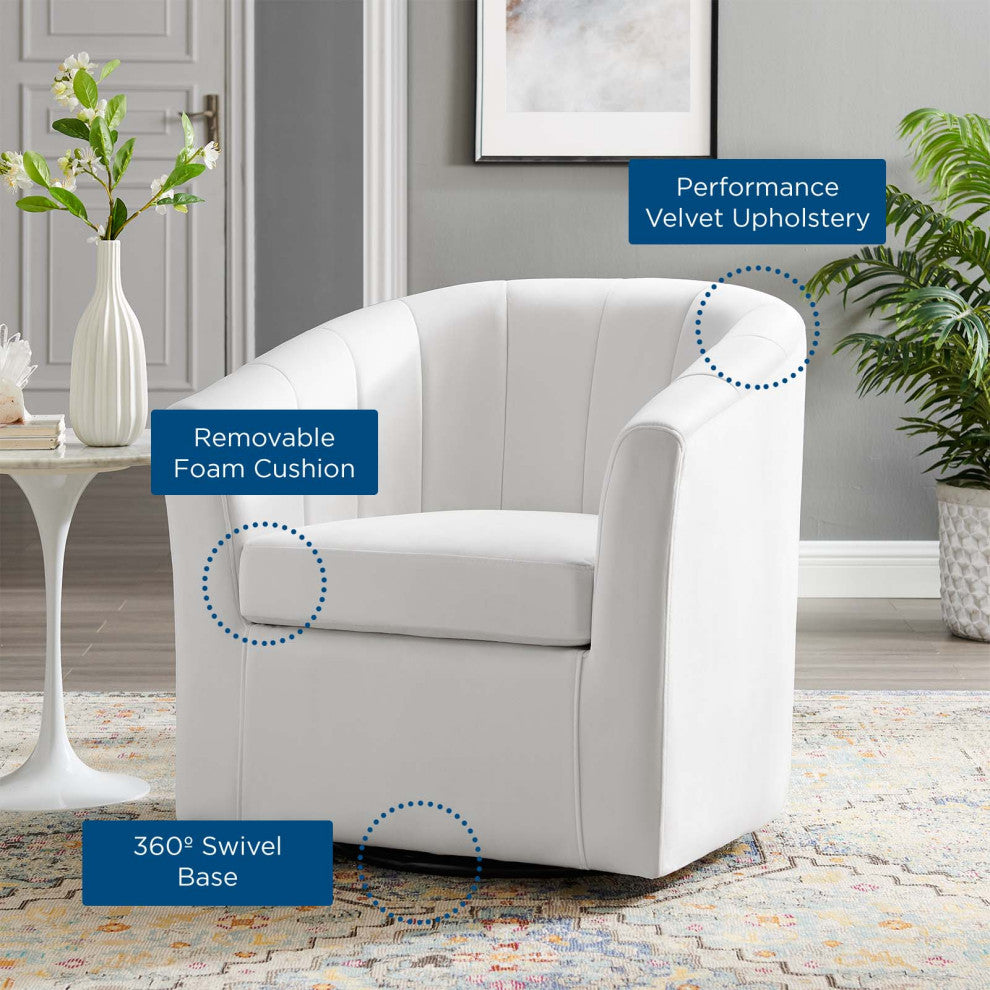 Armchair Accent Chair, Velvet, White, Modern, Living Lounge Hotel Hospitality