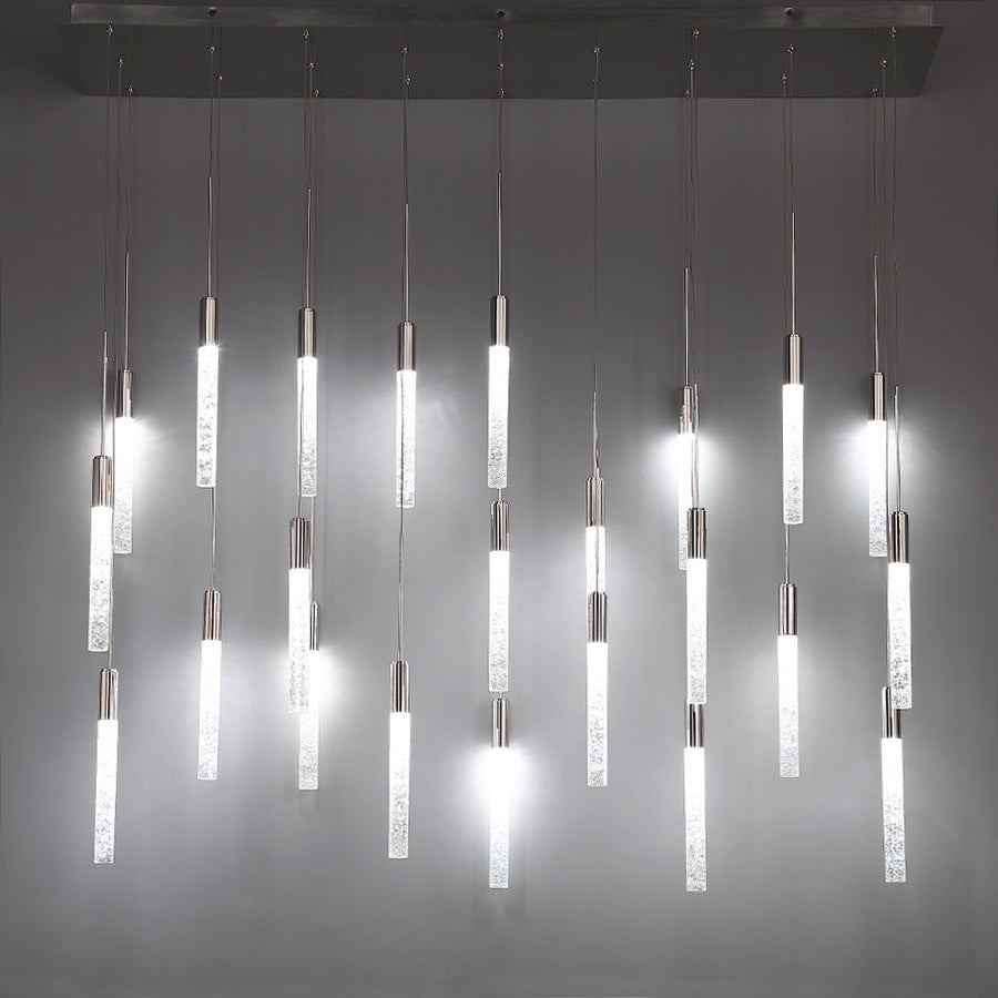 Modern Forms Magic LED 23-Light Linear Chandelier in Polished Nickel
