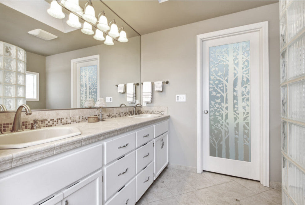 Interior Prehung Door or Interior Slab Door - Forest Trees - Primed - 24" x...