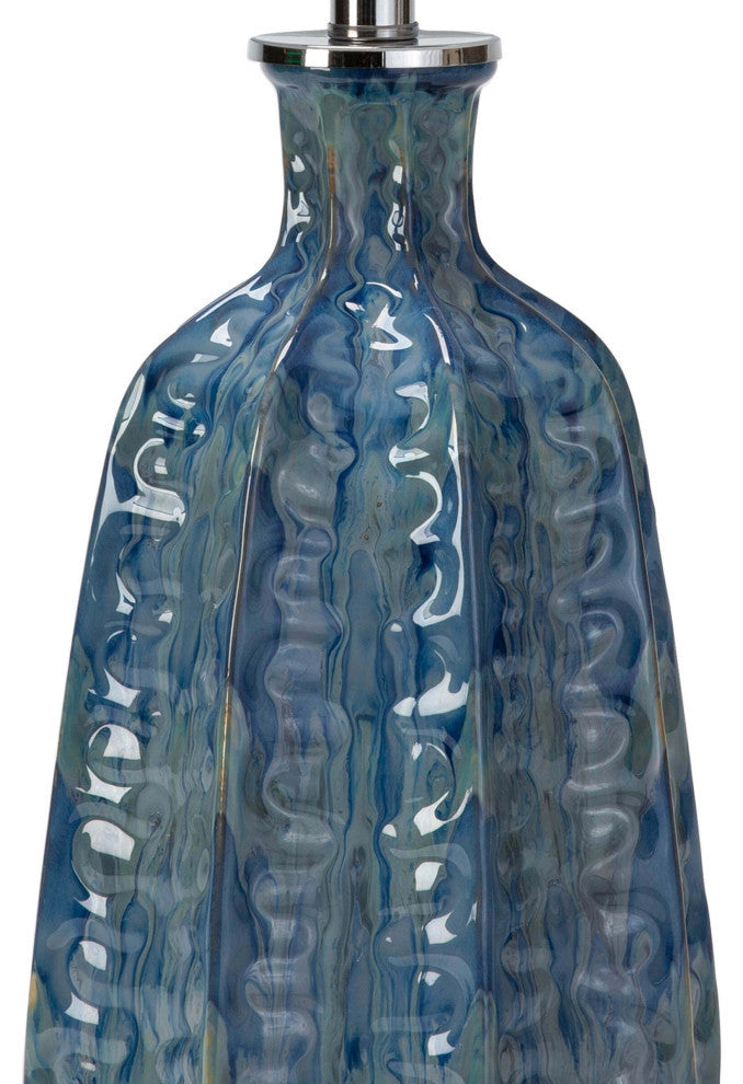 Antigua Ceramic Table Lamp, Blue