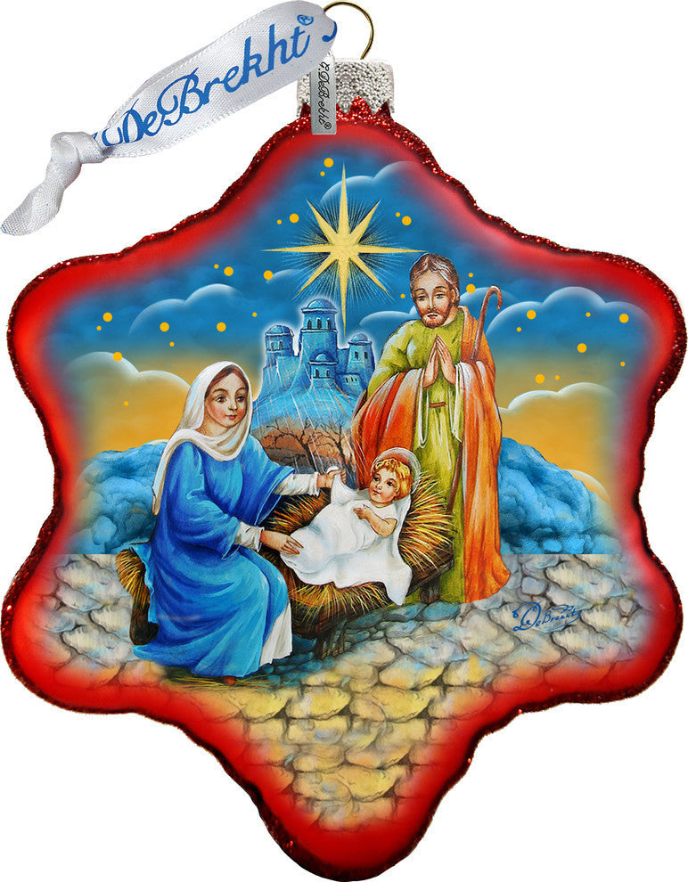 Holy Family Snowflake Limited Edition Scenic  Ornament