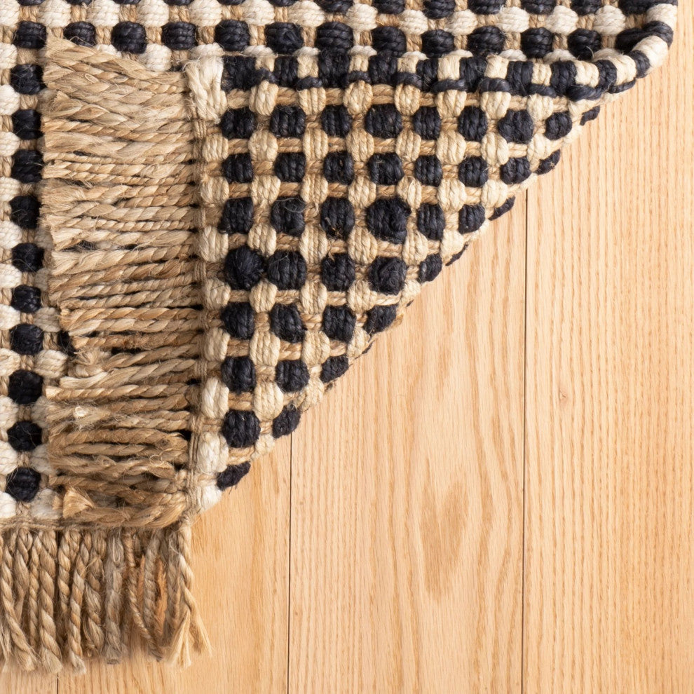 Dash & Albert Kuba Black Handwoven Jute Rug, Black, 3' x 5'