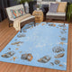 Indoor/Outdoor Seabreeze SZ9 Denim Machine Washable 8' x 10' Rug