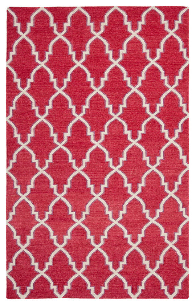 Safavieh Dhurries Dhu564A Red, Ivory Area Rug