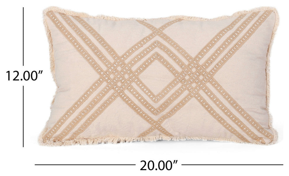 Gaston Boho Handcrafted Fabric Pillow Cover, Set of 2