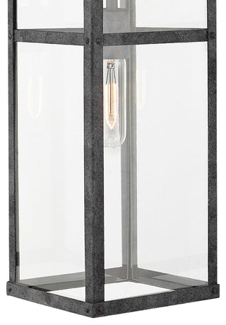 Hinkley Porter 22" Medium Outdoor LED Wall Mount Lantern, Aged Zinc