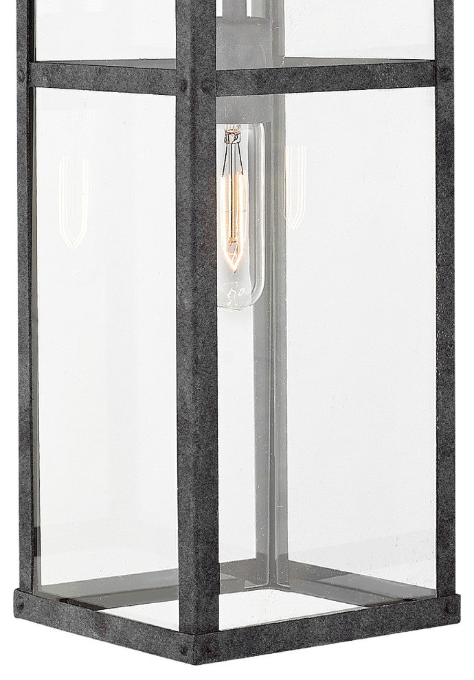 Hinkley Porter 22" Medium Outdoor LED Wall Mount Lantern, Aged Zinc