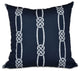 Tom Foolery, Stripe Print Pillow, Navy Blue, 26"x26"