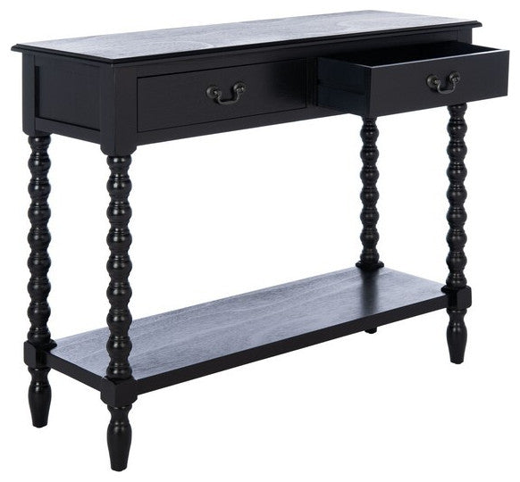 Safavieh Athena 2 Drawer Console Table, Black