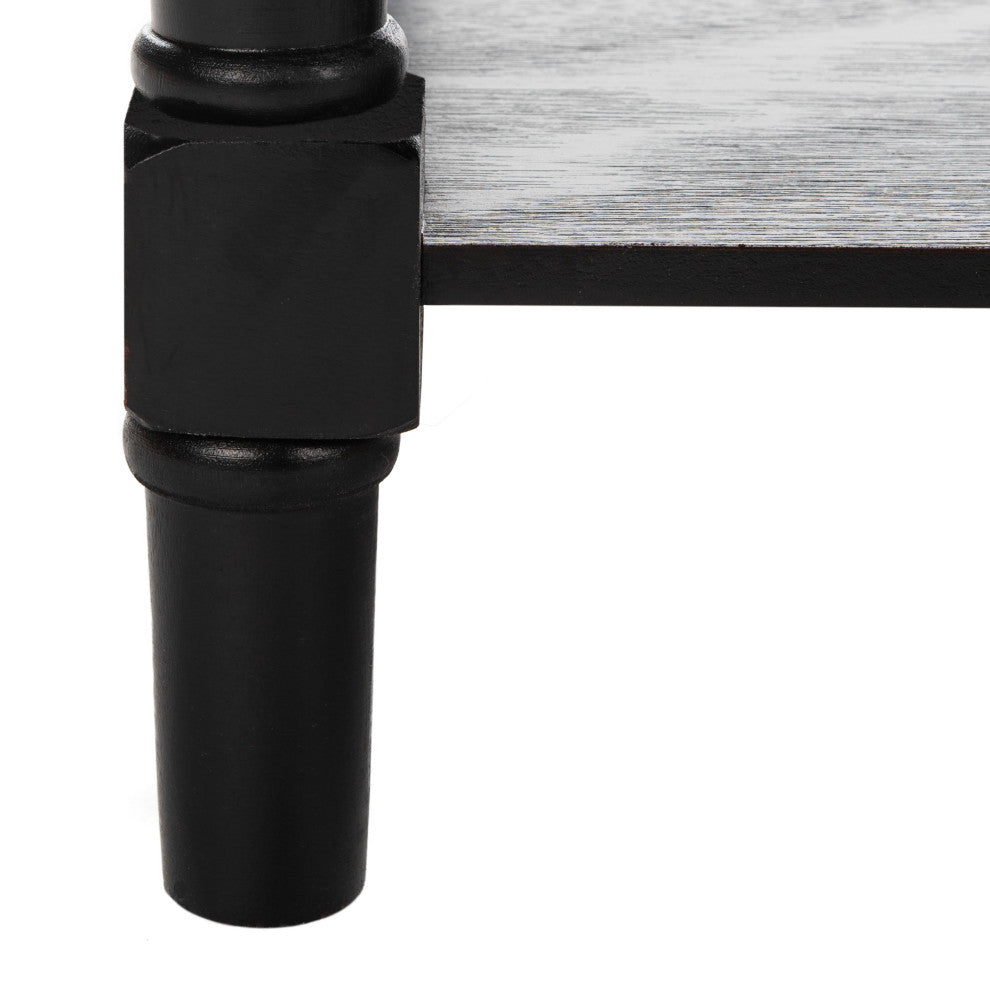 Safavieh Boris 2-Drawer Coffee Table, Distressed Black